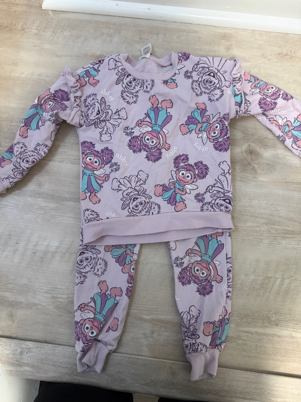 Sesame Street Abby Cadabby Pink and Teal Kids Pajama Set